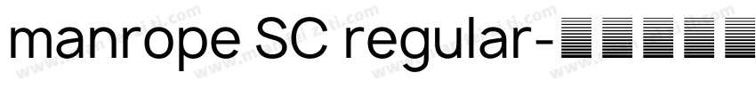 manrope SC regular字体转换